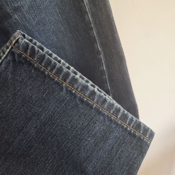 Men's Levi's 505 Regular Fit Straight Leg Jeans - 33 x 34 - Classic Blue Denim - Picture 7 of 10